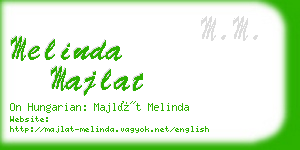 melinda majlat business card
